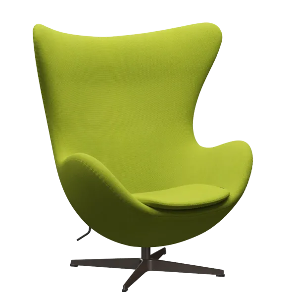 3316 Ægget loungestol, stel i brown bronze af Arne Jacobsen
