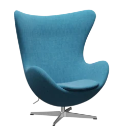 3316 Ægget loungestol, stel i børstet aluminium af Arne Jacobsen