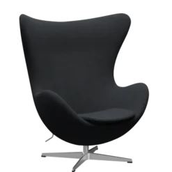 3316 Ægget loungestol, stel i børstet aluminium af Arne Jacobsen