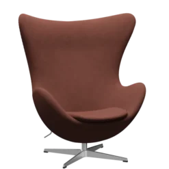 3316 Ægget loungestol, stel i børstet aluminium af Arne Jacobsen