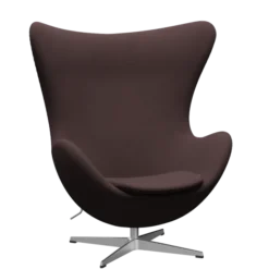 3316 Ægget loungestol, stel i børstet aluminium af Arne Jacobsen