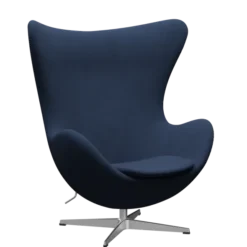 3316 Ægget loungestol, stel i børstet aluminium af Arne Jacobsen