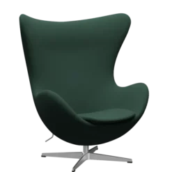 3316 Ægget loungestol, stel i børstet aluminium af Arne Jacobsen