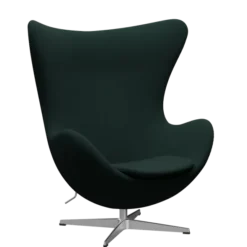 3316 Ægget loungestol, stel i børstet aluminium af Arne Jacobsen