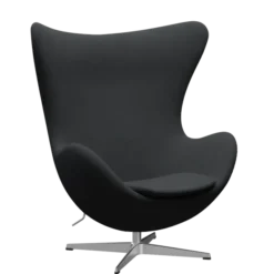 3316 Ægget loungestol, stel i børstet aluminium af Arne Jacobsen