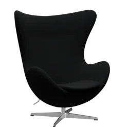 3316 Ægget loungestol, stel i børstet aluminium af Arne Jacobsen