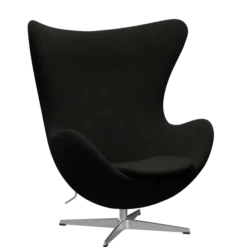 3316 Ægget loungestol, stel i børstet aluminium af Arne Jacobsen