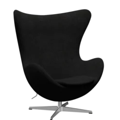 3316 Ægget loungestol, stel i børstet aluminium af Arne Jacobsen