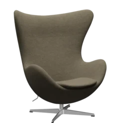 3316 Ægget loungestol, stel i børstet aluminium af Arne Jacobsen