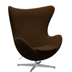 3316 Ægget loungestol, stel i børstet aluminium af Arne Jacobsen