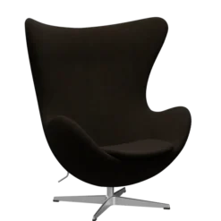3316 Ægget loungestol, stel i børstet aluminium af Arne Jacobsen