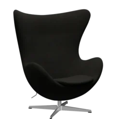 3316 Ægget loungestol, stel i børstet aluminium af Arne Jacobsen