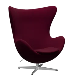 3316 Ægget loungestol, stel i børstet aluminium af Arne Jacobsen
