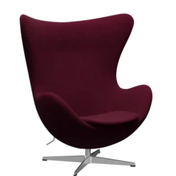 3316 Ægget loungestol, stel i børstet aluminium af Arne Jacobsen