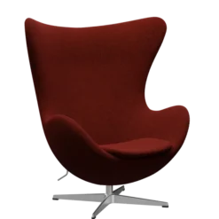 3316 Ægget loungestol, stel i børstet aluminium af Arne Jacobsen