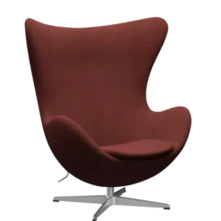 3316 Ægget loungestol, stel i børstet aluminium af Arne Jacobsen