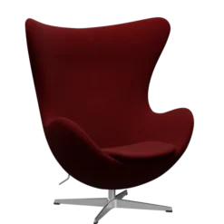 3316 Ægget loungestol, stel i børstet aluminium af Arne Jacobsen