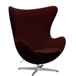 3316 Ægget loungestol, stel i børstet aluminium af Arne Jacobsen