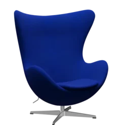 3316 Ægget loungestol, stel i børstet aluminium af Arne Jacobsen