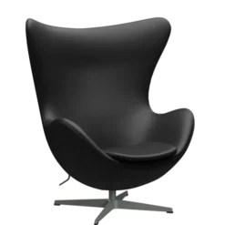 3316 Ægget loungestol, stel i silver grey af Arne Jacobsen
