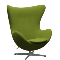 3316 Ægget loungestol, stel i silver grey af Arne Jacobsen