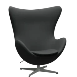 3316 Ægget loungestol, stel i silver grey af Arne Jacobsen