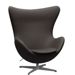 3316 Ægget loungestol, stel i silver grey af Arne Jacobsen