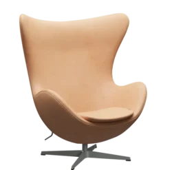 3316 Ægget loungestol, stel i silver grey af Arne Jacobsen