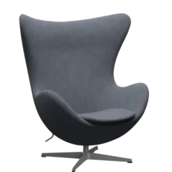 3316 Ægget loungestol, stel i silver grey af Arne Jacobsen