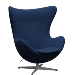 3316 Ægget loungestol, stel i silver grey af Arne Jacobsen