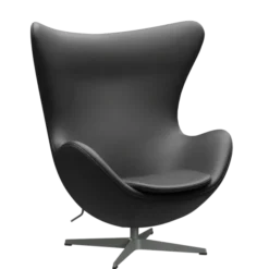 3316 Ægget loungestol, stel i silver grey af Arne Jacobsen