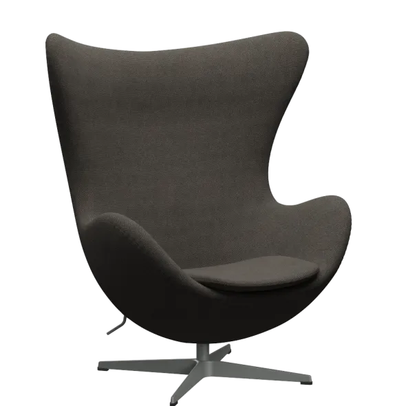 3316 Ægget loungestol, stel i silver grey af Arne Jacobsen