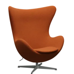 3316 Ægget loungestol, stel i silver grey af Arne Jacobsen