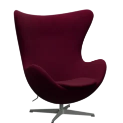 3316 Ægget loungestol, stel i silver grey af Arne Jacobsen