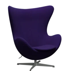3316 Ægget loungestol, stel i silver grey af Arne Jacobsen