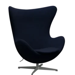 3316 Ægget loungestol, stel i silver grey af Arne Jacobsen