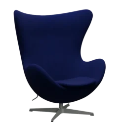 3316 Ægget loungestol, stel i silver grey af Arne Jacobsen