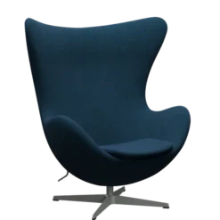 3316 Ægget loungestol, stel i silver grey af Arne Jacobsen