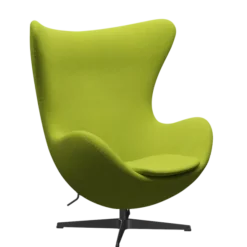 3316 Ægget loungestol, stel i sort af Arne Jacobsen