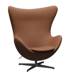 3316 Ægget loungestol, stel i sort af Arne Jacobsen