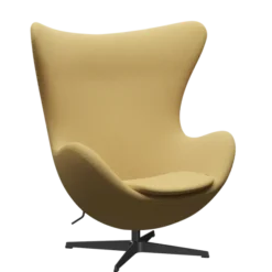3316 Ægget loungestol, stel i sort af Arne Jacobsen