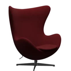 3316 Ægget loungestol, stel i sort af Arne Jacobsen