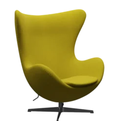 3316 Ægget loungestol, stel i sort af Arne Jacobsen