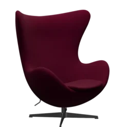 3316 Ægget loungestol, stel i sort af Arne Jacobsen