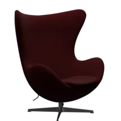 3316 Ægget loungestol, stel i sort af Arne Jacobsen