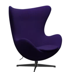 3316 Ægget loungestol, stel i sort af Arne Jacobsen