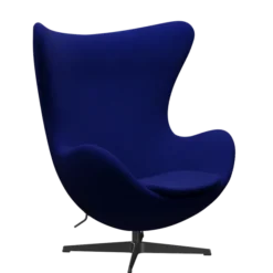 3316 Ægget loungestol, stel i sort af Arne Jacobsen