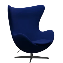 3316 Ægget loungestol, stel i sort af Arne Jacobsen