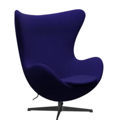 3316 Ægget loungestol, stel i sort af Arne Jacobsen