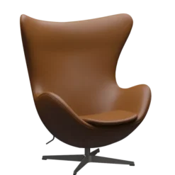 3316 Ægget loungestol, stel i warm graphite af Arne Jacobsen